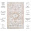 Carrew Machine Washable Non-Slip Area Rug in Beige & Gold-868725547