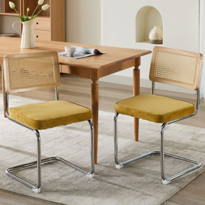 Chaise d'appoint en porte-à-faux rembourrée Crumley