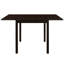 Table cappuccino en bois avec extrémités pliables pour les petites salles à manger en bois franc asiatique et placage