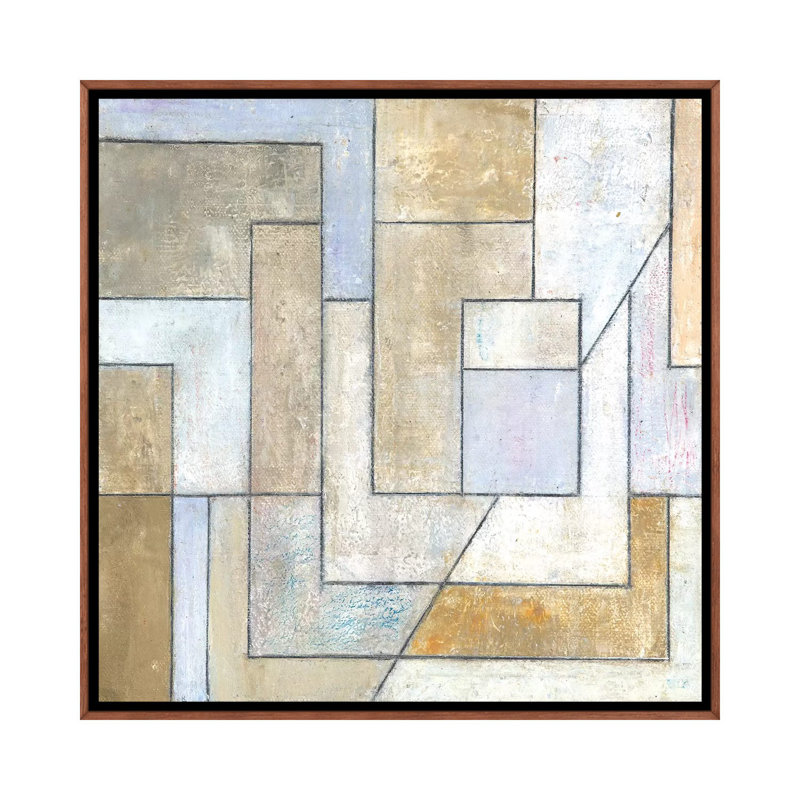 Mineral Spirits by Stephen Cimini - Painting on Canvas, 66.04cm H x 66.04cm W x 3.81cm D, Classic Brown Wood Framed