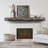 72.5" Faux Wood Fireplace Mantel Shelf