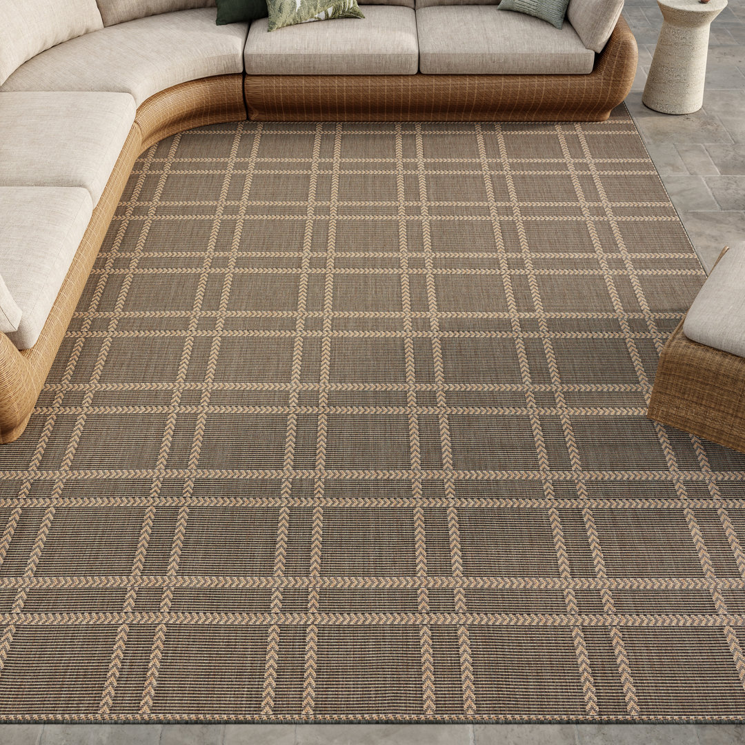 Alibay Plaid Indoor / Outdoor Area Rug