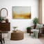 «Soft Earth Tone», art de l'horizon abstrait, images de chambre à coucher, impression sur toile encadrée sur toile.-549527592-549527595