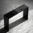 Black Rectangular Solid Wood Console Table-107519597