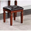 Meuble-lavabo formel avec tabouret - couleur cerise, rangement abondant, siège rembourré, bois de pin et d'hévéa spacieux et confortable, placage de peuplier