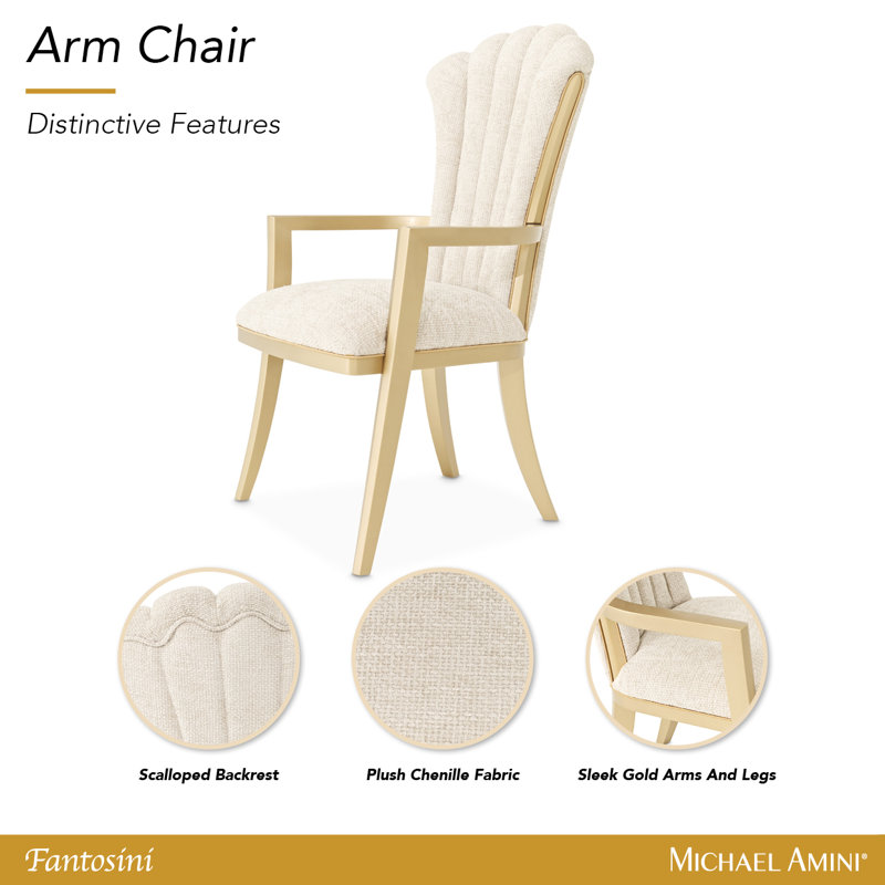 Fantosini Arm Chair - Natural/Gold