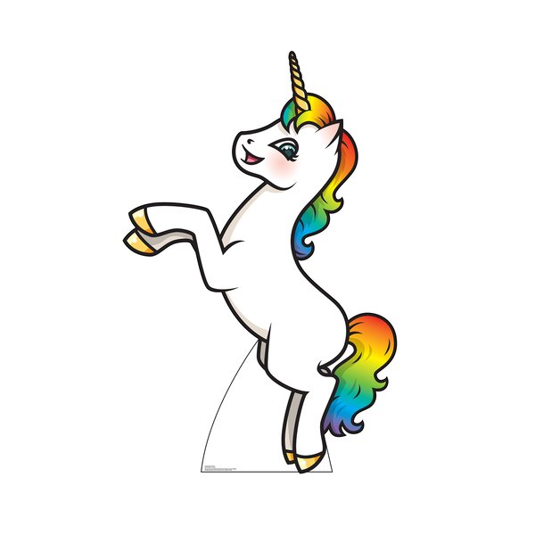 Rainbow Unicorn Cardboard Standup