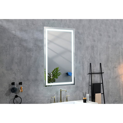 36"X24" Led Vanity Mirror With Fog, Dimmable, 3 Colors, Memory, For Bathroom Makeup, Skincare, Shaving, Clothing Assurance Large Dimmable Lights, Color Options, Substantiate By Experience
