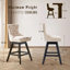 Ensemble de tabouret de bar pivotant avec structure en bois, beige-819482162