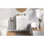 Meuble-lavabo flottant moderne de 21,6 po avec lavabo en céramique - parfait pour les petites salles de bain, rangement à gauche