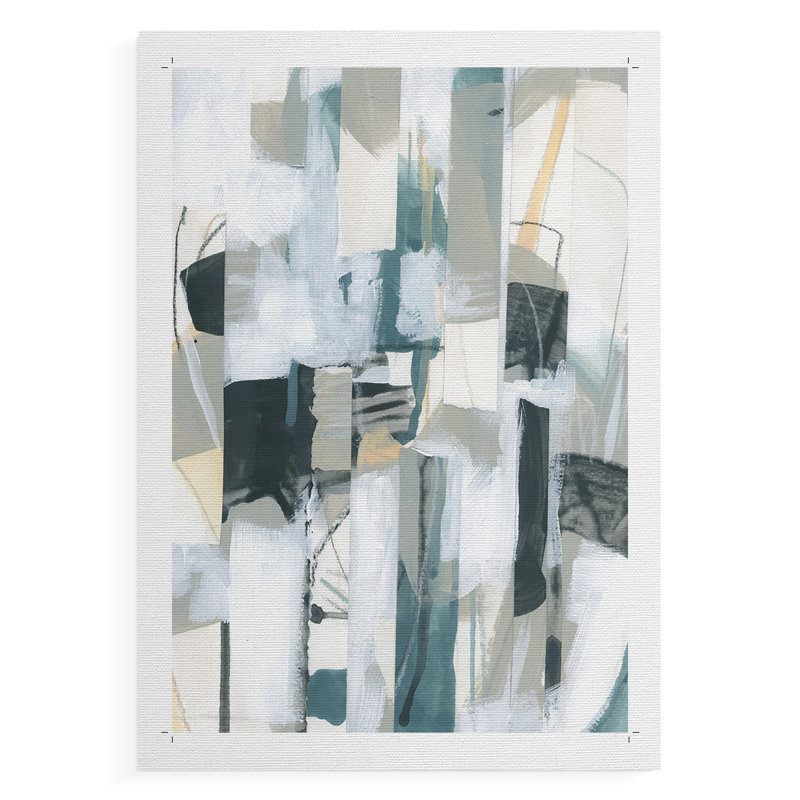 Sea Cavern Strata IV - Impression sur toile seulement - NON-CADRE, H 18 po x l 12 po