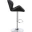 Tabouret de bar réglable 2 pièces - revêtement noir, base en métal pour tabourets de salle à manger modernes (paire) Tissu confortable, style brillant-1162924726