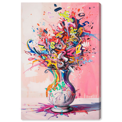 Burst of Color Vase Canvas Graffiti Pop Art by Art Remedy