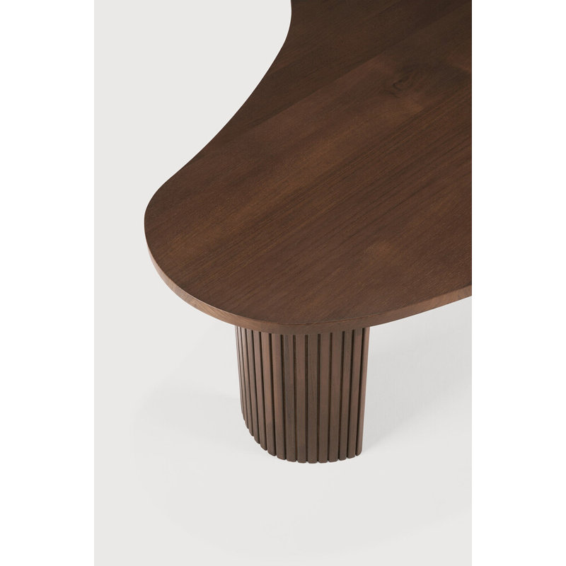 Boomerang Solid Wood Coffee Table, Brown