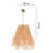 Elegant Metal Chandelier with Raffia Cap, 11.8 x 7.9 inches | Adjustable Cable, Total Height: 27.6 inches | CE Certified, E27 Socket (Max 40W) | Perfect for Dining Rooms, Living Spaces & Modern Decor