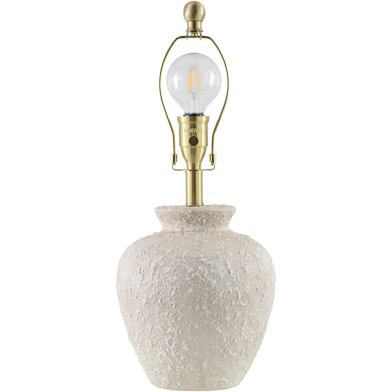 Calico Table Lamp, Cream Finish / Natural Shade