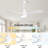 48 Inch Solid Wood Ceiling Fan With Dimmable Light 6 Speed Reversible DC Motor-88469406-88469473