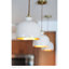 Luminaire suspendu en céramique Bianca (blanc brillant et or)