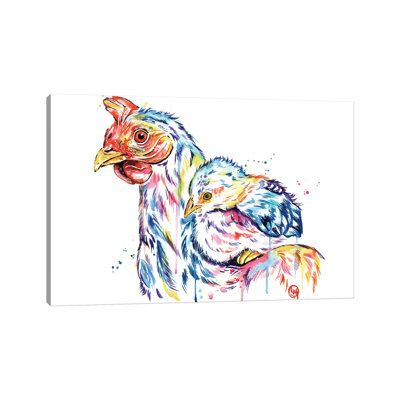 Chickens - Safe At Home by Lisa Whitehouse - Wrapped Canvas Print