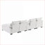 Canapé modulaire, canapé moderne en U à 6 places pour le salon, avec ports USB et amp; Porte-gobelets | blanc cassé | Chenille