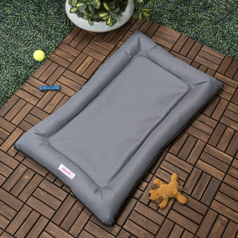 Large Charcoal Waterproof Memory Foam Outdoor Dog Bed