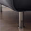 Canapé modulaire noir en cuir véritable-109011856