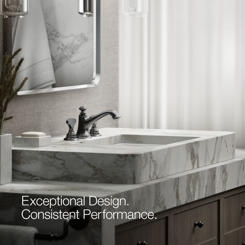 Artifacts Widespread Bathroom Sink Faucet Handles, Matte Black