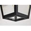 Eukleides - Grande lanterne murale 1 lumière - Noir mat avec verre bullé transparent-767969252