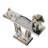Mirrored Console Table,Modern Silver Entryway Sofa Table With Curved Stone-Inlaid Legs, Silver Glam Entryway Table