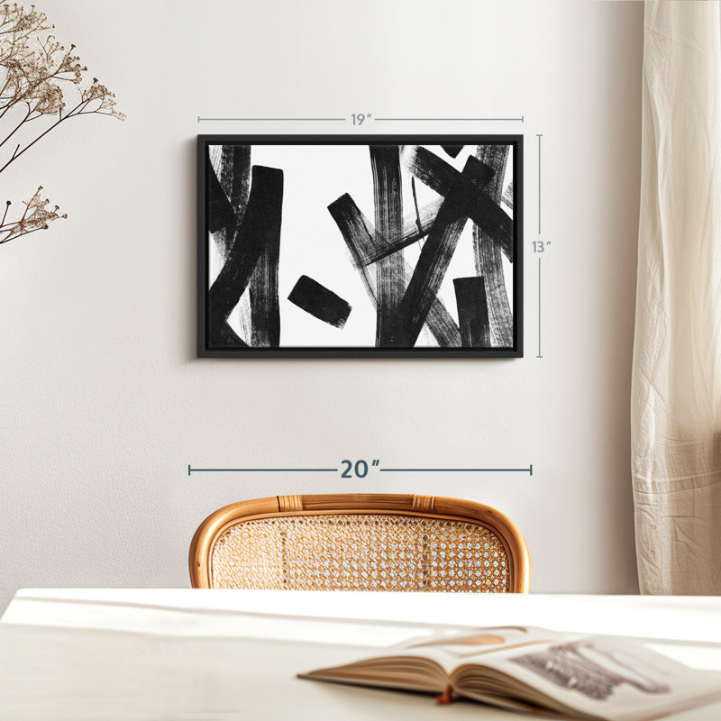 Abstract " Minimalist Abstract Strokes ", 19" H x 13" W