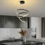 Lustre noir élégant, 19,7 po x 31,5 po | Corps en métal avec plaque de base robuste (6,3 po de diamètre, 1,2 po de hauteur) | SMD DEL 28 W 3 000 K, parfait pour le salon et la salle à manger | Design élégant et moderne-778344993