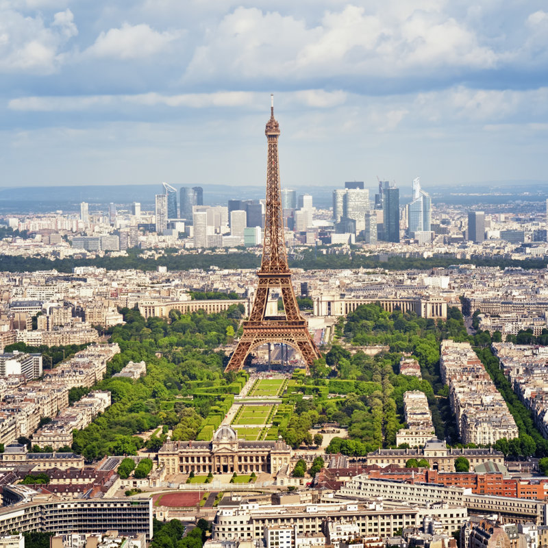 Wigan Eiffel Tower, Paris - Wrapped Canvas Print, 122cm H x 122cm W x 3.8cm D