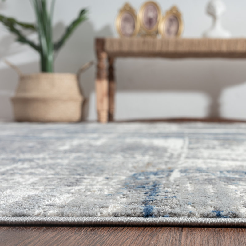 Michigamme Area Rug in Blue/Gray, Rectangle 8'6" x 11'6"