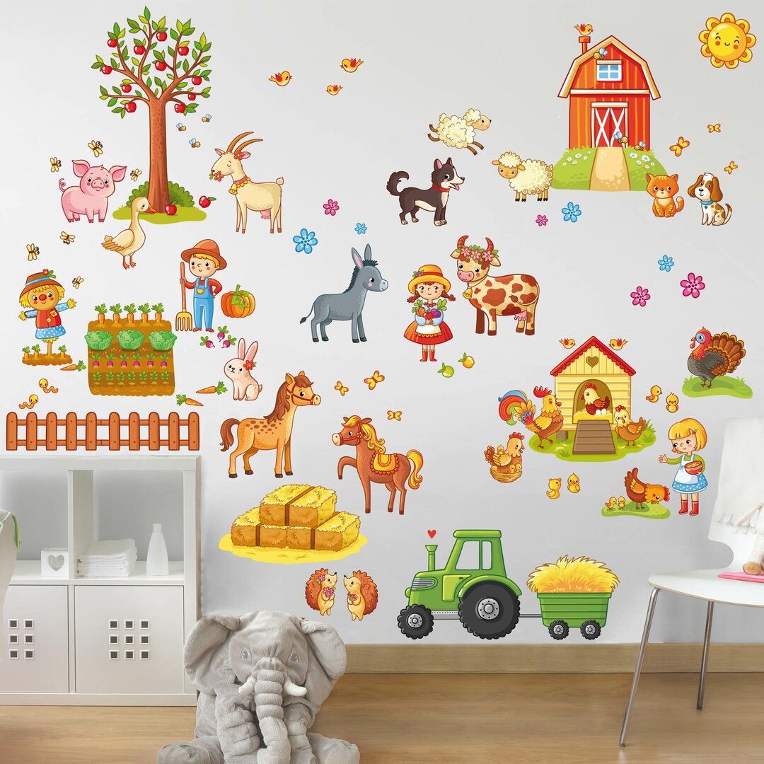 Wandsticker-Set Large Farm