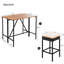 Table pliante en bois et huit tabourets avec construction pour la vie en plein air-1180717481