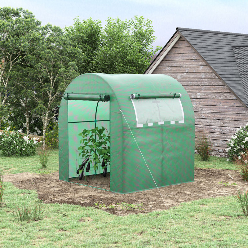 Riven  Traditional Walk In Polytunnel Greenhouse With Roll-Up Doors And Two-Layer PE Cover