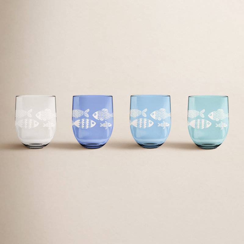Ensemble de verres à boisson acrylique 16 oz. 4 pièces Emilio