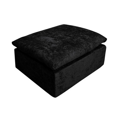 Modular Sectional In Black With Soft Corduroy And A Reversible Chaise, No Assembly For Bedroom Comfort Black, Assembly, Relaxing Chaise Living Room
