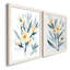 Indigo et rosé Bouquet I, toile encadrée de qualité supérieure - prête à être accrochée-1989164958-1989165025