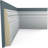 7 3/8"H x 1"P x 94 1/2"L Hillsborough Baseboard Moulding