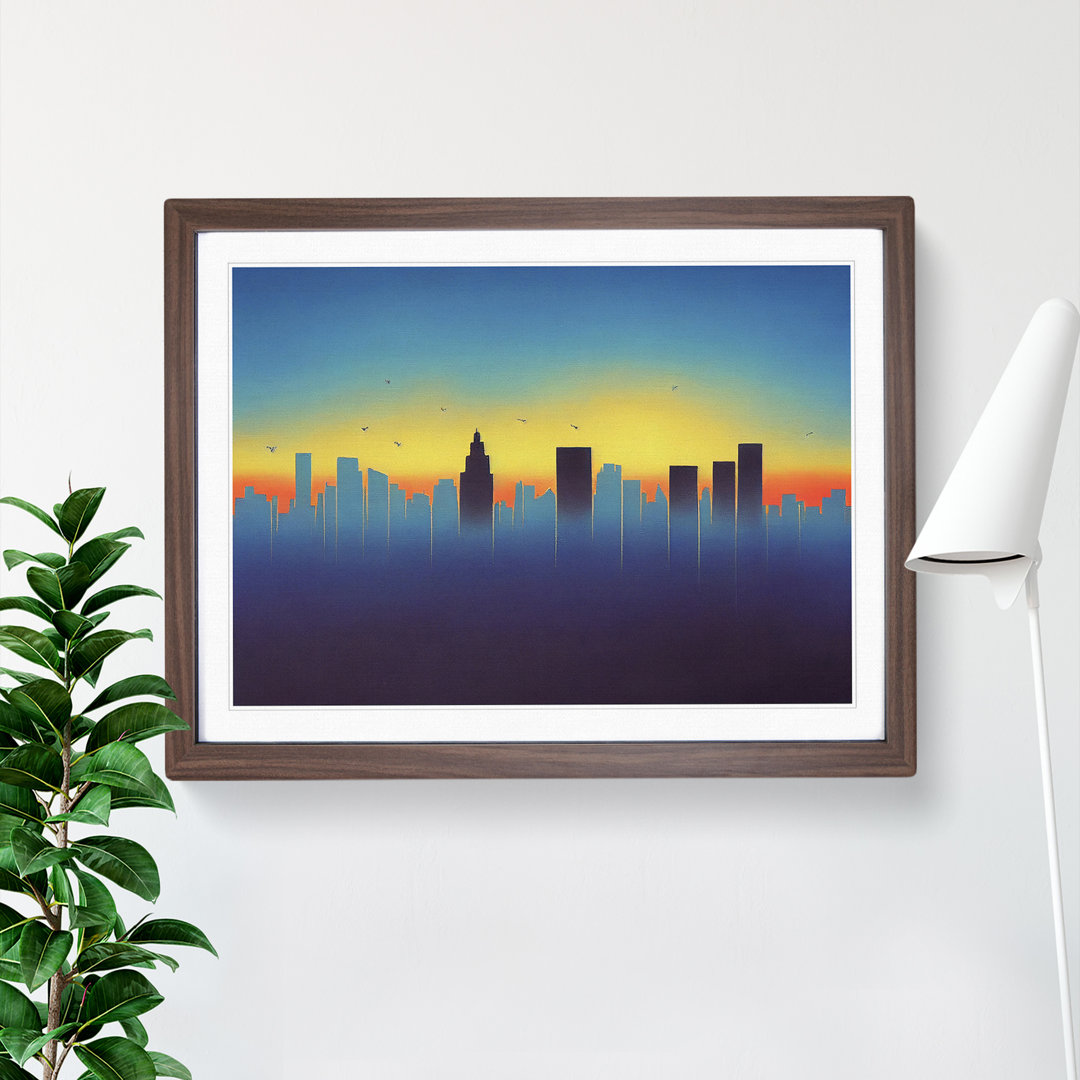 Exhilarating Skyscraper Skyline Abstract - Single Picture Frame Painting