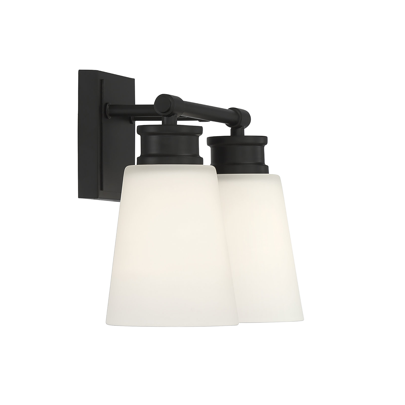 Earnest 2-Light Dimmable Vanity Light, Matte Black