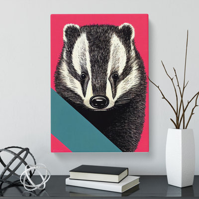 CAN-V0523-173X Badger Pop Art - Wrapped Canvas Print