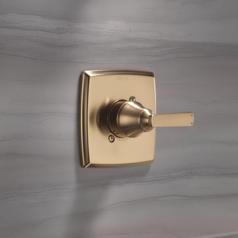 Garniture de robinet de douche à pression équilibrée Ashlyn, Bronze champagne