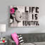 « Life Is Beautiful » par Banksy, impression sur toile tendue-24059347