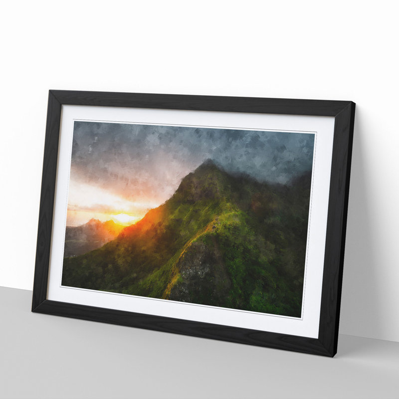 First Light in Hawaii - Framed Print, Black Framed, 36cm H x 48cm W x 2cm D