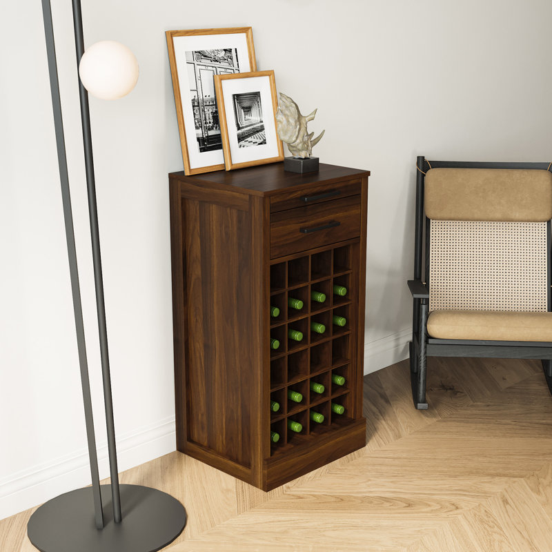 Armoire à vin modulaire 28 - noyer brun pour un usage domestique, Noyer