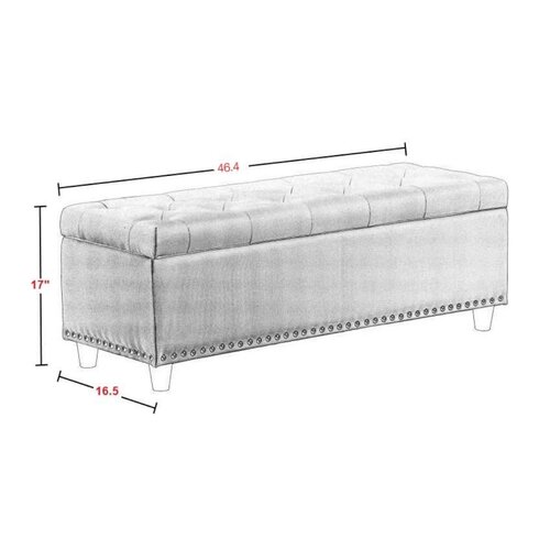 Winston Porter Kidron 100% Polyester Upholstered Storage Bench | Wayfair