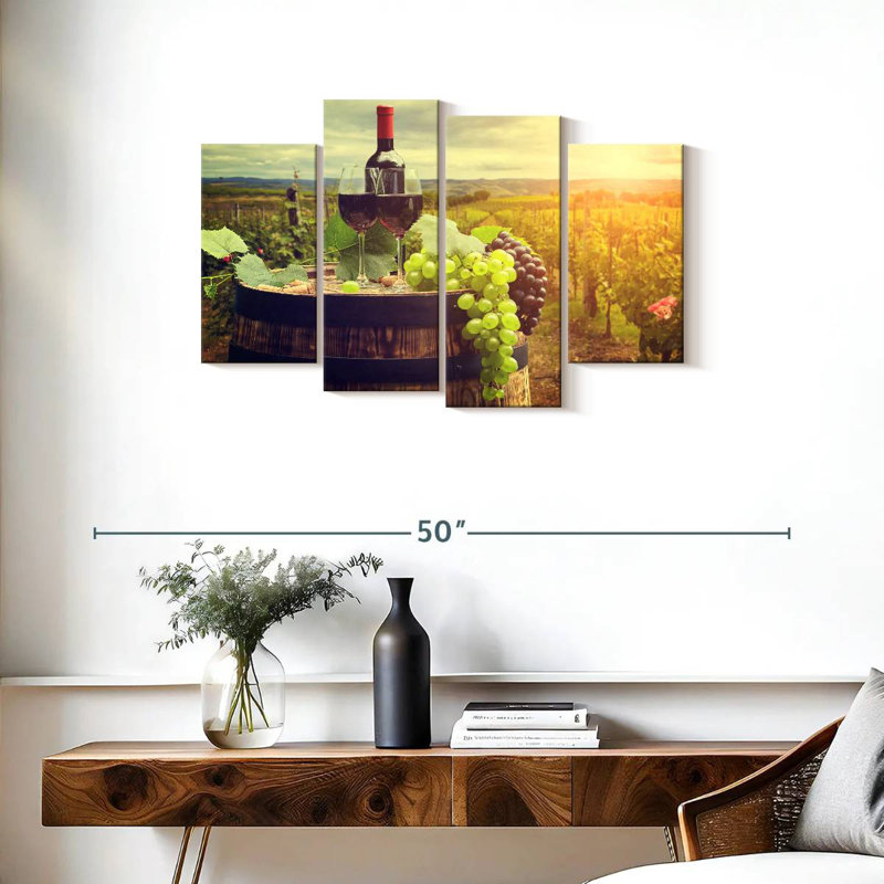 Yarlin Tuscan Vineyard Wine, H 22 po x l 36 po