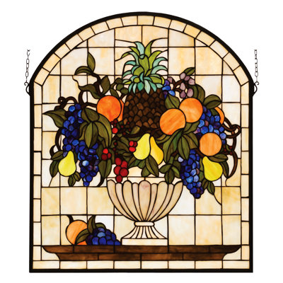 25"W X 29"H Fruitbowl Stained Glass Window